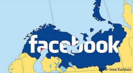 Facebook lokalisert i Lule, nord i Sverige.